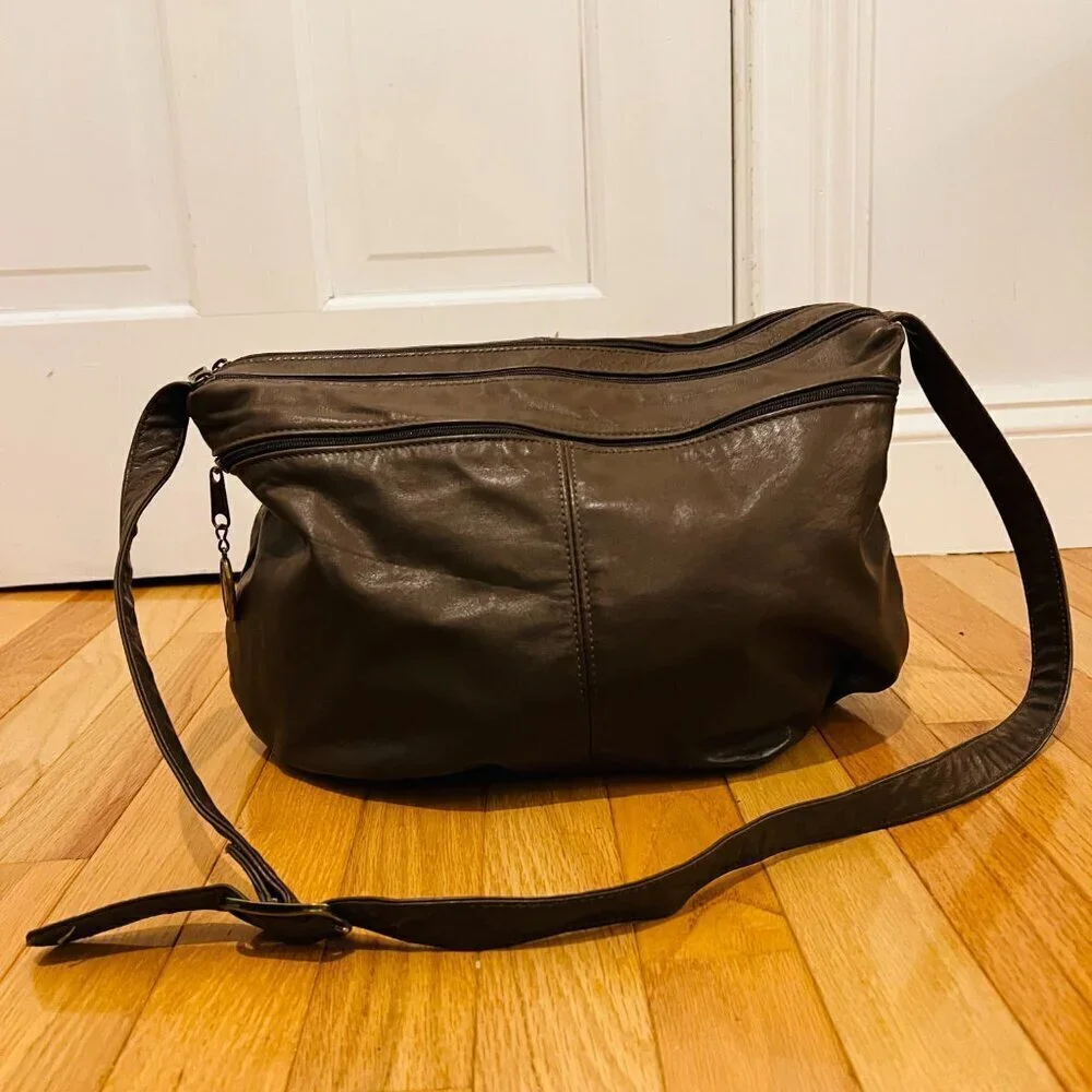 Vintage Stone Mountain Leather Shoulder Handbag Purse
